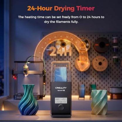 2026 New Official CREALITY Filament Dryer Box Pro 2.0 with Fans, Space Pi SE Upgraded 360° Hot-air 65° PTC Circulates Heating, 1KG Filament Dehydrator Dry During for 1.75/2.85mm PLA PETG ABS TPU Nylon - color: Creality Filament Dryer Box Pro 2.0