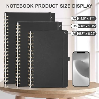 AHGXG Dotted Journal, 110 Pages, A4 (8.5" x 11") - color: Black, style: A4-Dotted