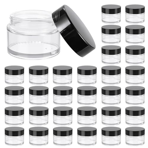 1oz Glass Jar with Lid,Hoa Kinh 30Pack Clear Cosmetic Glass Jars with Lids - color: Clear, size: 1oz30pack