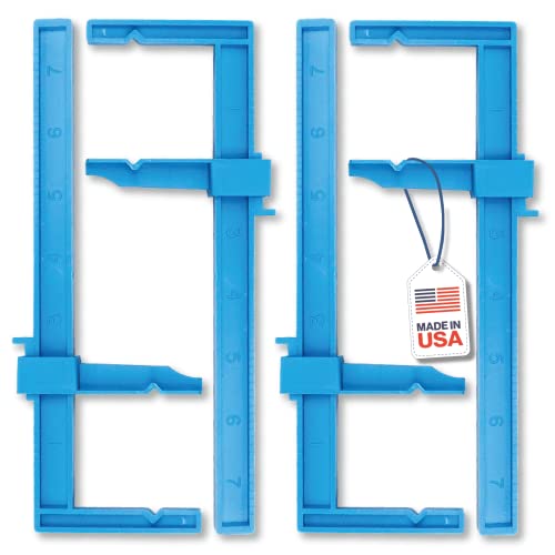 Excel Blades 7-Inch Adjustable Plastic Bar Clamps with Notched Jaws, 4-Pack