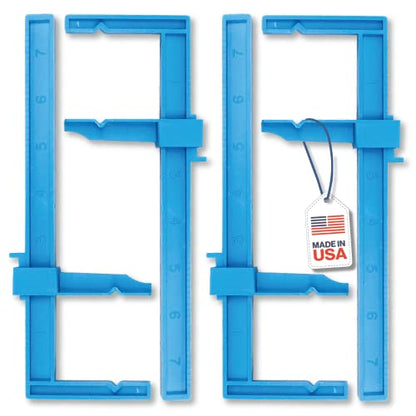 Excel Blades 7-Inch Adjustable Plastic Bar Clamps with Notched Jaws, 4-Pack