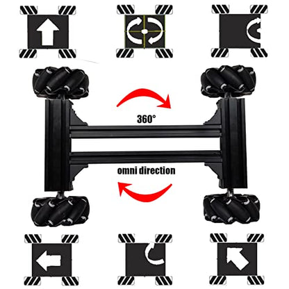 SmaringRobot Metal Robot Car Chassis Kit - color: Black