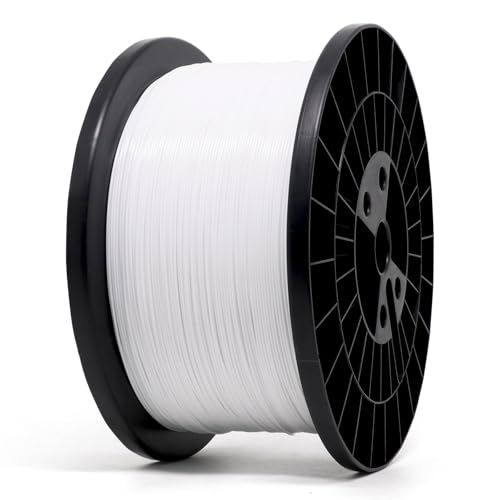 EONO White PETG Filament 1.75mm 5KG Bulk, Professional 3D Printer Filament - color: White Petg 5kg