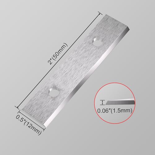 LU&MN Carbide Scraper Replacement Blades, 2"(50×12×1.5mm), 10 Pcs - style: 2"