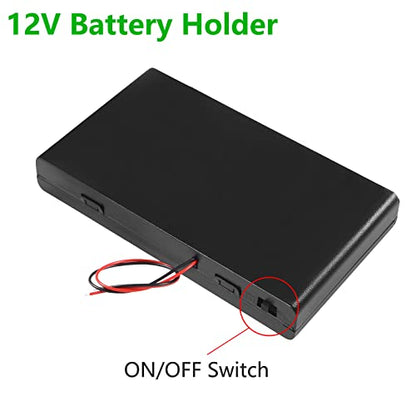 Aobao 5pcs 8 x 12V AA Battery Holder Case Box with ON/Off Switch and Leads Wire Cover