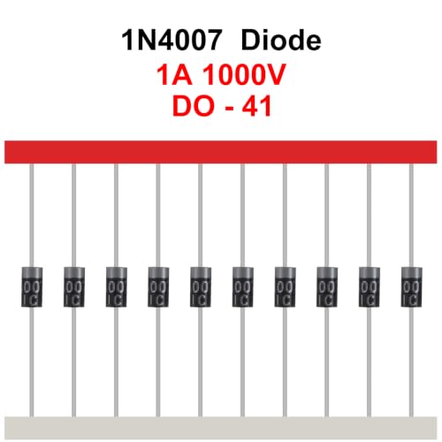 200pcs 1N4007 Rectifier Diode 1A 1000 Volt 1000V IN4007 4007 Electronic Silicon Diodes - style: 1N4007-200pcs