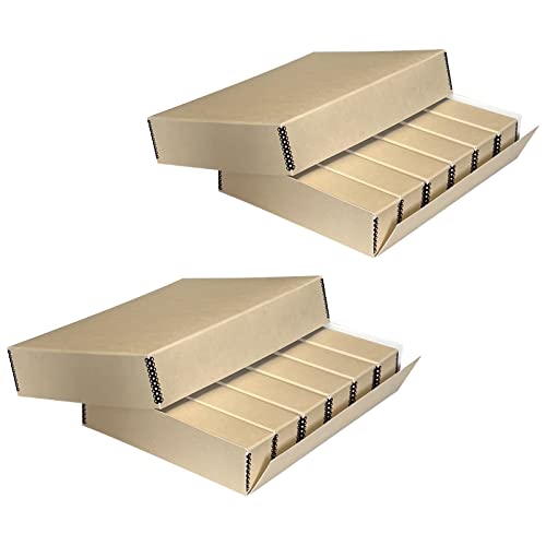 Lineco, Archival Slide Storage Box 15.5"x11.5"x3", with 6 Cases, Pack of 2 - size: 2 Pack