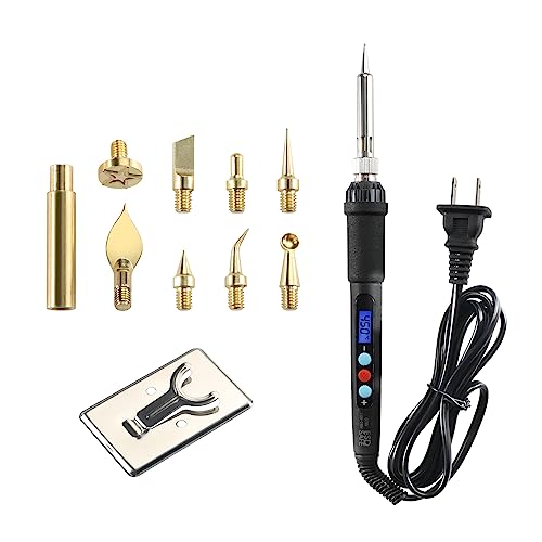 3D Printer Accessories Tool Kit Modify Finishing Smoothing Tool Cleaning Needle Scarper: 1Pcs Soldering Iron with 8Pcs Brass Trimming Head 1Pcs Connector Bczamd - color: Trimming Tool Set