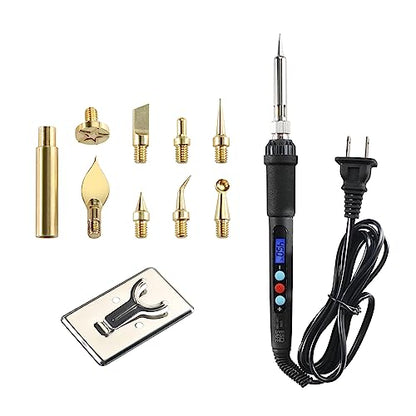 3D Printer Accessories Tool Kit Modify Finishing Smoothing Tool Cleaning Needle Scarper: 1Pcs Soldering Iron with 8Pcs Brass Trimming Head 1Pcs Connector Bczamd - color: Trimming Tool Set
