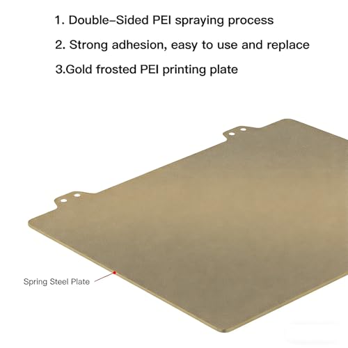 FYSETC 3D Printer QIDi X-Pro Spring Steel Bed 230 x150mm/9.0x5.9in Double Sides Textured PEI Powder Removable Build Plate for Replicatr QIDI X-Pro Creatorr Pro