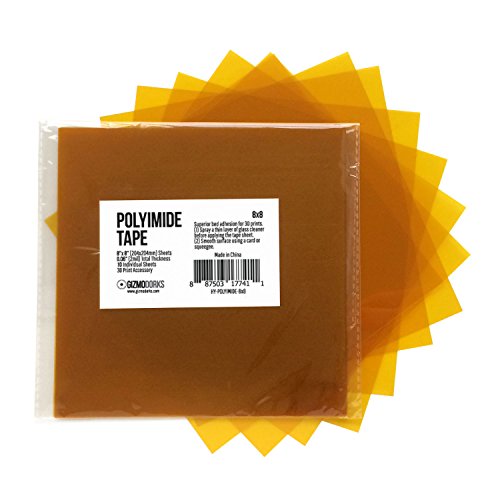 Gizmo Dorks 8 in x 8 in Kapton Polyimide Tape Sheets 10 Pack