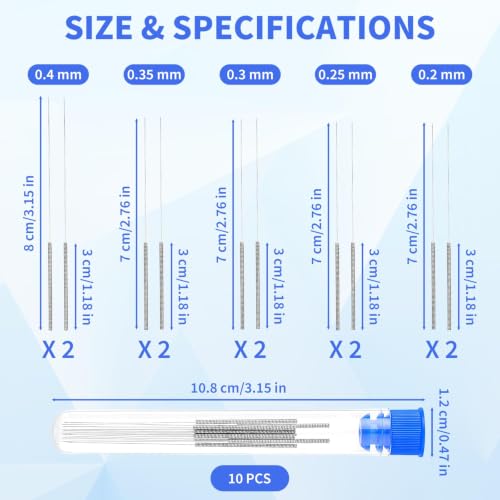10Pcs 3D Printer Nozzle Cleaning Kit Stainless Steel Precision Needles Tool