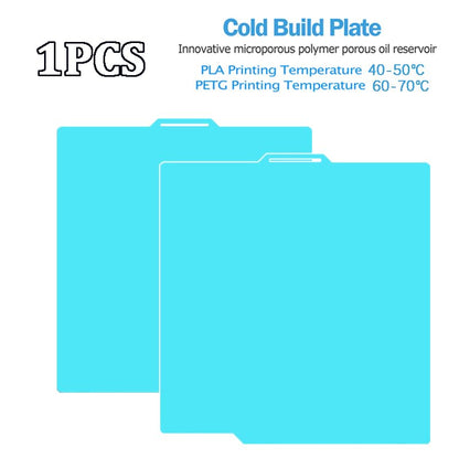 Tofelt 3D Printer Build Plate for Bambu Lab P1P P1S P2S X1C X1E A1, Light Blue, 257mm x 257mm, PLA PETG Compatible, Scratch Resistant Self-Recovering Surface - size: X1/P1/A1-257mm*257mm