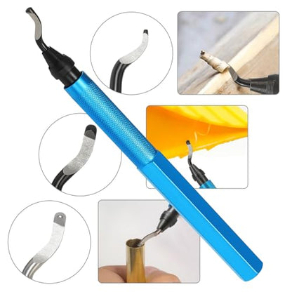 VASTOOLS Deburring Tool Set, 12PCS 3D Printer Cleaning Kit with 10 Blades & Micro Wire Cutter for Resin Plastic Metal Model Trimming and Burr Removal