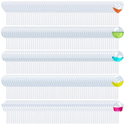 250 Pcs Mini Pipetas para Flan,4ml Plastic Cupcake Pipettes Dropper Transfer Pipettes para Postres for Strawberries Chocolate Ice Cream Lab (5-Shapes)