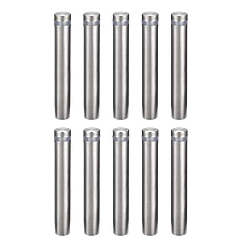 uxcell 1/2 Diax3-1/8"(12x80mm) Standoff Screws Wall Mount Sign Holder 10pcs - size: 12mmx80mm