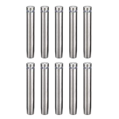 uxcell 1/2 Diax3-1/8"(12x80mm) Standoff Screws Wall Mount Sign Holder 10pcs - size: 12mmx80mm