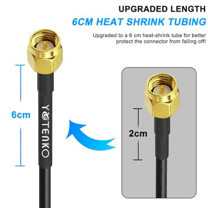 SMA Male to SMA Female Cable 50FT, RG58 Coaxial Cable 50 Ohm - color: SMA Cable, size: 50FT