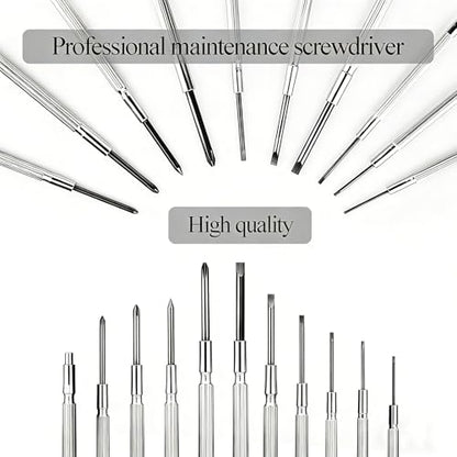 11PCS Small Precision Screwdriver Set, Premium Mini Screw Driver Set Kit, 6 Different Sizes of Flat Head Philips Screwdrivers for Watch, Eyeglasses, Electronics, Repair Box (Pack of 2) - size: Small (Pack of 2)