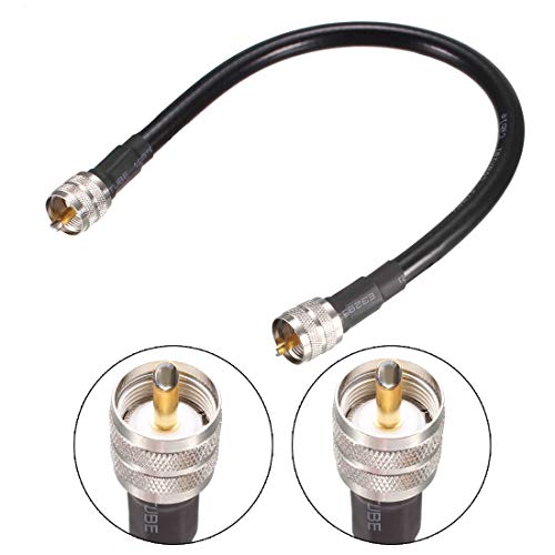 uxcell UHF Male PL-259 to UHF Male PL-259 Low Loss RG213 Coax Jumper Cable 0.3Meter/1Ft - size: 1 Feet
