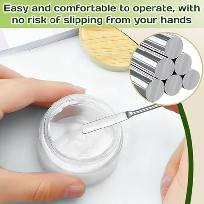 3PCS Lab Spatula,Stainless Steel,Small Metal Spatula Double Ended,Micro Spatula Square/Round End Spatula Makeup Spatula Tool for Mixing Cosmetics (3 Pcs) - color: 3 Pcs