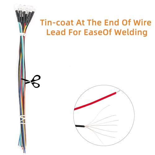 60pcs Red Pre Wired Led Diode Lights 12v,5mm Led Light Emitting Diodes for DIY Scientific Experiment - color: Clear-red(60pcs)