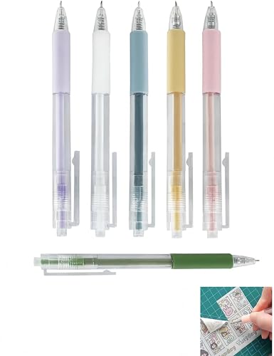 Retractable Paper Knife, 6Pcs, Craft Knife Pen with Blade