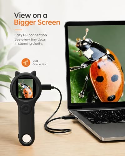Kid Microscope, 500X Digital Magnifying Glass, STEM Toy, Black - color: Black, size: 1 Pcs