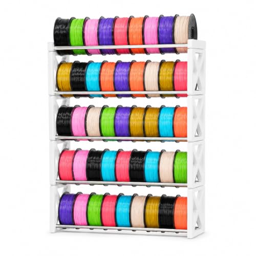 5-Tier 3D Printer Filament Storage Rack, Holds 45 1KG Spools - size: 5 Tier