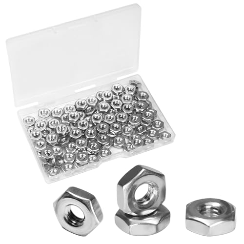 100pcs #8-32 Hex Nuts, 304 Stainless Steel - size: #8-32;100 PCS