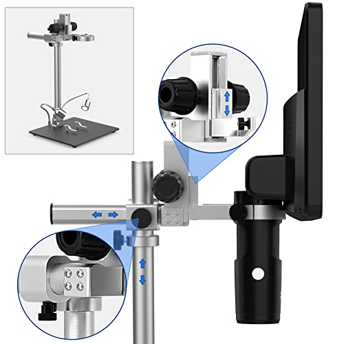 LM249MS 3 Lens 10.1" HDMI Digital Microscope 2000X, 2160P Video - size: 3 Lens 10.1" HDMI