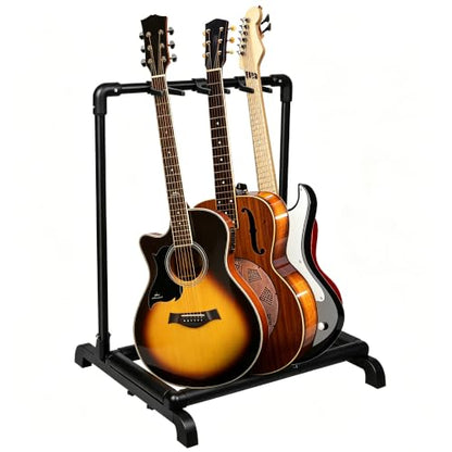 AZOR 3 Multi Guitar Stand Rack, Foldable Guitar Holder - size: 3 Holder