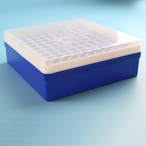 Plastic Centrifuge Tube Stand Holder Box with Cover (1.5ml, 100 Position)