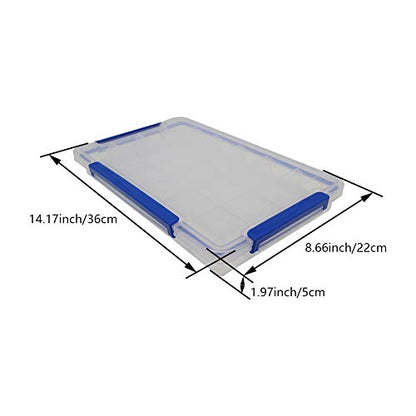 Utoolmart Tool Box,PP Compartment Storage Box,Organizer and Storage for Tools,Parts,Toys, Art,Translucent 14.2 x 8.7 x 2 inches 1 Pcs - size: G360