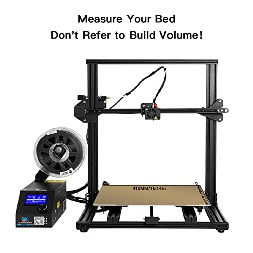 FYSETC 3D Printer CR10 S4 Print Bed - 410x410 Build Plate - Original Glass Plate Replacement Kit: Double Sided Textured PEI Sheet Power-Coated Spring Steel Only Fit AnycubiChiron - style: 410mm powder plate Only