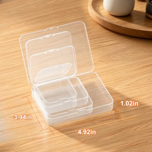 8 Pack 4.92 x 3.94 x 1.02 inch Clear Plastic Storage Containers with Lids - color: 8 PCS, size: 12.5 x 10 x 2.6 inch