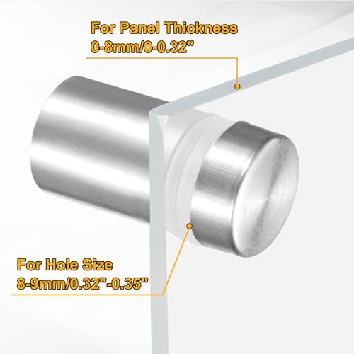 uxcell 4Pcs Sign Standoff Screws, 15/32" x 25/32" Stainless Steel Wall Standoff Mount Hardware Advertising Glass Nail for Glass Acrylic Panel Picture Frame, Black - size: 15/32" x 25/32"