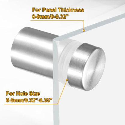 uxcell 4Pcs Sign Standoff Screws, 15/32" x 25/32" Stainless Steel Wall Standoff Mount Hardware Advertising Glass Nail for Glass Acrylic Panel Picture Frame, Black - size: 15/32" x 25/32"