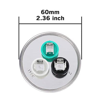 VEXUNGA 45/5 uF 45+5 MFD 370V or 440V Dual Run Start Round A/C Capacitor 45 5 uF 370 440 Volt VAC CBB65B Air Conditioner Capacitors for AC Unit Fan Motor Start or Heat Pump or Condenser Straight Cool - style: [V03] 45+5 uF Round