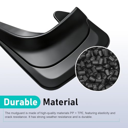 2 PCS Car Mud Flaps, Splash-Proof Mud Splash Guards Tire Protector, Front and Rear Mudguard Replacement, Universal for Most SUVs (Black# M) - color: Black #M