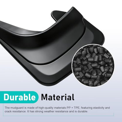 2 PCS Car Mud Flaps, Splash-Proof Mud Splash Guards Tire Protector, Front and Rear Mudguard Replacement, Universal for Most SUVs (Black# M) - color: Black #M