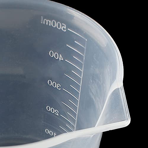 Waziaqoc 500ml/17.1oz Plastic Graduated Beaker, Transparent - color: 1pc, size: 500 ml