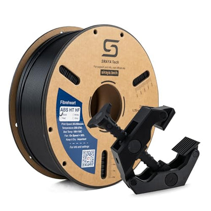 Siraya Tech Fibreheart ABS HT HF 3D Printer Filament, Black, 1kg - color: Abs Ht Hf Black