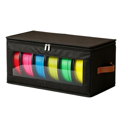 STARGAZ 3D Printer Filament Storage Box, 3D Filament Storage Rack (Black) - color: Black