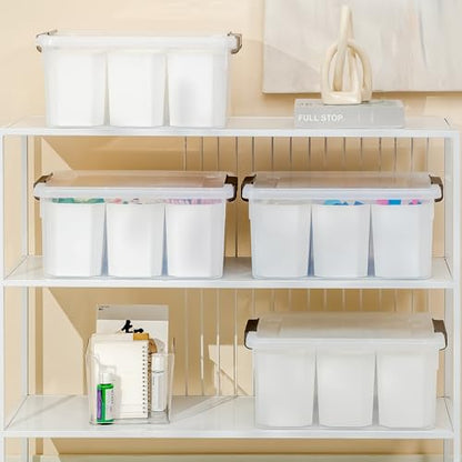 Citylife 17QT 4Packs Clear Craft Organizers and Storage Bins with Lids - size: 17 Qt- 4 Pack- W