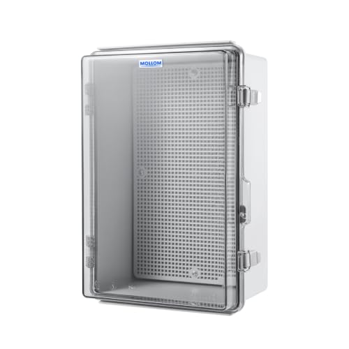 Mollom Transparent Cover Outdoor Junction Box (11.8x7.9x5.1In) - size: 11.8x7.9x5.1"