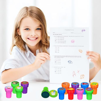 Cinrobiye 24 Pcs Gone Fishing Stampers Party Favor Set, Cute Fishing Theme Stamps for Kids Birthday Party, Classroom Rewards, Carnival Prizes, Goody Bag Fillers, Outdoor Adventure Party Supplies - color: Gone Fishing