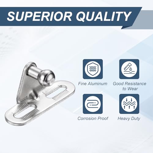 uxcell 8pcs 10mm Ball Stud Mounting Bracket Lift Support Brackets Silver