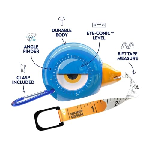 Handy Famm Kids Tape Measure, 8ft Retractable Measuring Tape, Blue Toto - color: Blue Tape Measure