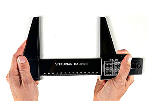 Vitruvian Small Bone Caliper - Measure Diameter Width of Elbow, Knee, Foot, Wrist, Biestiolide, Bimaleolar, Forearm, Humerus, Femur - Plastic - with Transport Case
